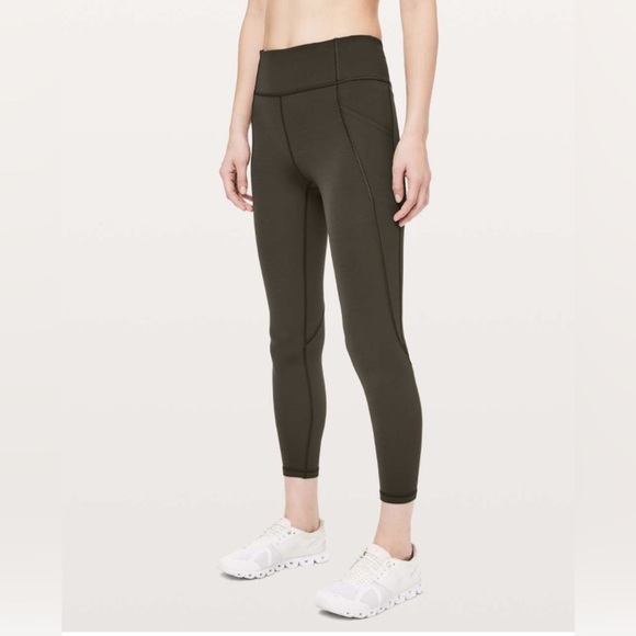 Lululemon Time To Sweat 7/8 Tight Legging 25” | Dark Olive | Sz 4 - Picture 2 of 9